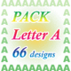 Letter A set