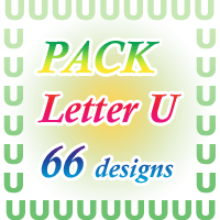 Letter U set