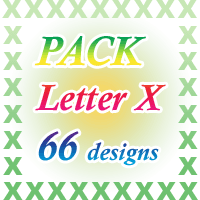 Letter X set