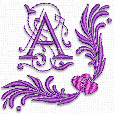 Purple heart font