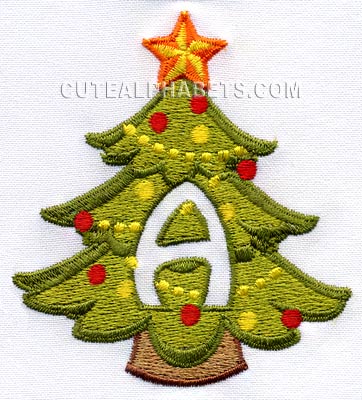 Christmas tree font